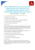 NSG527 MIDTERM EXAM Actual Exam 2026&sol;2027 Complete Questions and Verified Answers with Detailed Rationales Psychopathology Theories Advanced Clinical Modalities 100&percnt; Correct Grade A Pass Guaranteed - A&plus; Graded