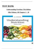 Test Bank for Understanding Nutrition&comma; 17th Edition &lpar;ISBN 9780393622668&rpar; &ndash; Complete Q&A Chapters 1‑20 With Verified Answers &vert; A&plus;