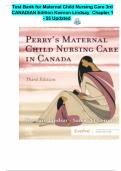 TEST BANK FOR Perry&rsquo;s Maternal Child Nursing Care in Canada&comma; 3rd Edition by Lisa Keenan-Lindsay&comma; Cheryl A Sams&period;&vert;All chapters 1-55 covered&comma; Latest Update&period;&vert;Graded A&plus;&period;