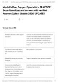 Medi-CalPeer Support Specialist - PRACTICE Exam Questions and answers with verified Answers &lpar;Latest Update 2026&rpar; UPDATE&excl;&excl;