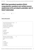BEFO final guaranteed questions EXAM&comma; comprehensive questions and verified answers QUESTIONS WITH ACCURATE ANSWERS &vert; GET IT RIGHT &vert;20252026&excl;