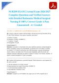 NUR209 EXAM 2 Actual Exam 2026&sol;2027 Complete Questions and Verified Answers with Detailed Rationales Medical Surgical Nursing II 100&percnt; Correct Grade A Pass Guaranteed - A&plus; Graded