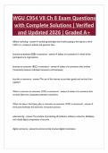 WGU C954 V8 Ch 8 Exam Questions with Complete Solutions &vert; Verified and Updated 2026 &vert; Graded A&plus;