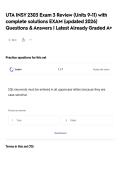 UTA INSY 2303 Exam 3 Review &lpar;Units 9-11&rpar; with complete solutions EXAM &lpar;updated 2026&rpar; Questions & Answers &vert; Latest Already Graded A&plus;