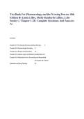 Test Bank for Pharmacology and the Nursing Process&comma; 10th Edition by Linda Lilley&comma; Shelly Rainforth Collins & Julie Snyder &lpar;ISBN 978‑0323850062&rpar; &ndash; Complete Q&A Chapters 1‑58 &vert; A&plus;