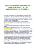 HESI FUNDAMENTALS LATEST 2026 EXAM WITH QUESTION AND VERIFIED ANSWER &sol; GRADED A&plus;