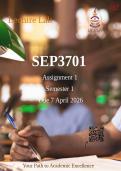 SEP3701 Assignment 1 2026 Semester 1 Due 7 April 2026