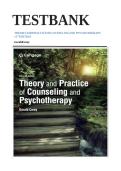 Test Bank for Theory and Practice of Counseling and Psychotherapy&comma; 11th Edition by Gerald Corey &lpar;ISBN 978‑1305966286&rpar; &ndash; Complete Verified Questions & Answers &vert; A&plus;