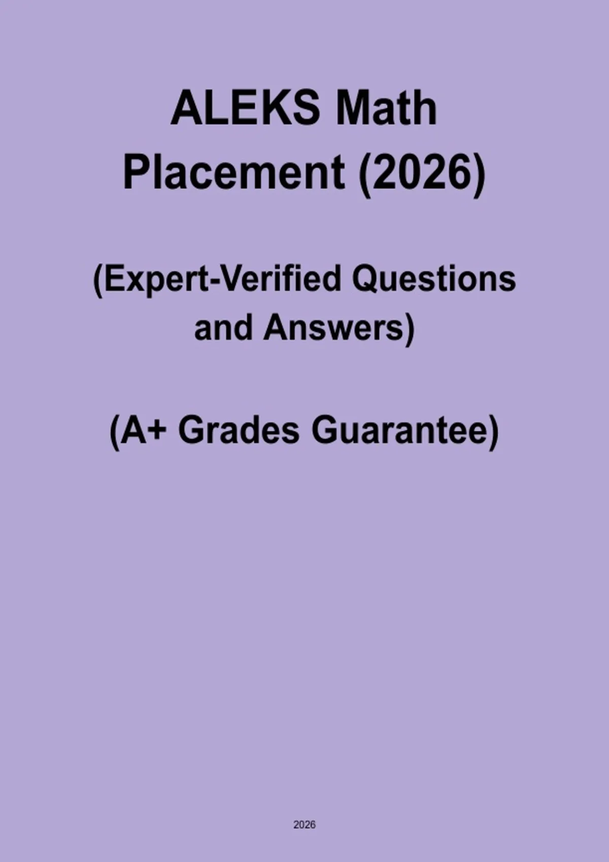 ALEKS Math Placement 2026 PDF – Complete Study & Practice Guide - ACS ...