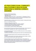 ATI PROCTORED EXAM- COMMUNITY HEALTH &lpar;PUBLIC HEALTH&rpar; EXAM QUESTIONS & VERIFIED CORRECT ANSWERS