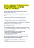 ATI RN FUNDAMENTALS PROCTORED EXAM QUESTIONS & VERIFIED COMPLETE ANSWERS