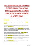 RED CROSS INSTRUCTOR TEST EXAM QUESTIONS EXAM 2026 ACTUAL EXAM QUESTIONS AND ANSWERS LATEST VERSION ALREADY GRADED A&plus; UPDATE 2026&excl;&excl;