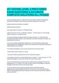 ATI TESTING LEVEL 2 PROCTORED EXAM QUESTIONS & ACCURATE COMPLETE SOLUTIONS ALL PASSED