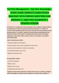 TURF PEST MANAGEMENT COMPLETE EXAM STUDY GUIDE 2026&sol;2027 WITH VERIFIED QUESTIONS AND ANSWERS &vert;&vert; 100&percnt; PASS GUARANTEE &vert; UPDATED VERSION