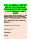 TURF PEST CONTROL 3B KANSAS COMPLETE STUDY GUIDE 2026&sol;2027 WITH VERIFIED QUESTIONS AND ANSWERS &vert;&vert; 100&percnt; PASS GUARANTEE &vert; UPDATED VERSION
