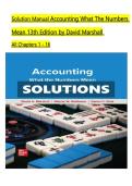 Solution Manual for Accounting What The Numbers Mean&comma; 13th Edition By David Marshall&comma; Complete Chapters 1 - 16 &lpar;Verified by Experts&rpar;