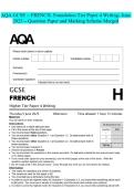 AQA GCSE - FRENCH- Foundation Tier Paper 4 Writing- June 2025 - Question Paper and Marking Scheme Merged