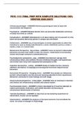 PSYC 1111 FINAL PREP WITH COMPLETE SOLUTIONS 100&percnt; VERIFIED 2026-2027&excl;&excl;