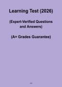 Learning Test 2026 PDF &ndash; Psychology Study & Practice Guide