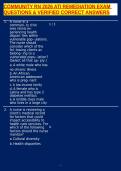 COMMUNITY RN 2026 ATI REMEDIATION EXAM QUESTIONS & VERIFIED CORRECT ANSWERS