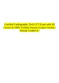 Certified Cardiographic Tech CCT Exam with All Correct & 100&percnt; Verified Answers &vert;Latest Version &vert;Already Graded A&plus;