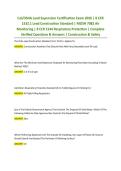 Cal&sol;OSHA Lead Supervisor Certification Exam 2026 &vert; 8 CCR 1532&period;1 Lead Construction Standard &vert; NIOSH 7082 Air Monitoring &vert; 8 CCR 5144 Respiratory Protection &vert; Complete Verified Questions & Answers &vert; Construction & Safety