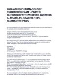 2026 ATI RN PHARMACOLOGY  PROCTORED EXAM UPDATED  QUESTIONS WITH VERIFIED ANSWERS  ALREADY A&percnt; GRADED &sol;100&percnt;  GUARANTEE PASS&sol;