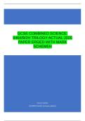 AQA GCSE Combined Science Trilogy Biology 8464&sol;2H Actual 2025 Exam Paper &plus; Mark Scheme &lpar;Fully Merged&rpar;