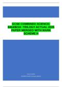 AQA GCSE Combined Science Trilogy Biology 8464&sol;1H Actual 2025 Exam Paper &plus; Mark Scheme &lpar;Fully Merged&rpar;