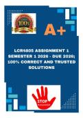 LCR4805 Assignment 1 Semester 1 2026 - DUE 2026&semi; 100&percnt; CORRECT AND TRUSTED SOLUTIONS