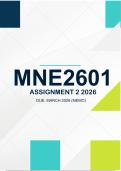 MNE2601 Assignment 2  Due March 2026  - Distinction Guaranteed