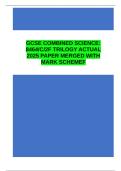 AQA GCSE Combined Science Trilogy Chemistry 8464&sol;2F Actual 2025 Exam Paper &plus; Mark Scheme &lpar;Fully Merged&rpar;