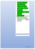 AQA GCSE Physical Education 8582&sol;2 Actual 2025 Exam Paper &plus; Mark Scheme &lpar;Fully Merged&rpar;