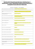 DaVita PCT Final Exam Review &vert; DaVita Inc&period; &vert;  2026&sol;2027 &vert; 200&plus; Questions and Correct Answers &vert;  Complete Exam Review Material 