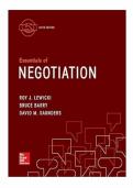 Test bank for Essentials of Negotiation 6th Edition with test questions and answers graded A&plus;