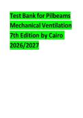 Test Bank for Pilbeams Mechanical Ventilation 7th Edition by Cairo  2026&sol;2027