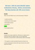 ASU Exam 1&colon; NUR 352 &lpar;Latest 2026&sol;2027 Update&rpar; Fundamentals of Nursing - Infection&comma; Communication&comma; Vital Signs&vert; Questions with 100&percnt; correct Answers&period;