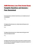 AAMI Mortuary Law Final Actual Exam Complete Questions and Answers &vert; Pass Guaranteed