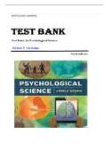 TEST BANK FOR Psychological Science 6th Edition by Michael S&period; Gazzaniga &comma; ISBN&colon; 9780393640342 &vert;All Chapters Verified&vert; Guide A&plus;