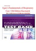 Test Bank for Egan&rsquo;s Fundamentals of Respiratory  Care 12th Edition Kacmarek 100&percnt; Verified Answers COVERS ALL CHAPTERS