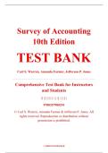 Test Bank &ndash; Survey of Accounting&comma; 10th Edition &ndash; Carl S&period; Warren&comma; Amanda Farmer&comma; & Jefferson P&period; Jones &ndash; ISBN 9780357900291 &lpar;Chapters 1&ndash;14 Covered&rpar;