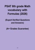 PSAT 8th Grade Math Vocabulary & Formulas 2026 PDF &ndash; Complete Study Guide