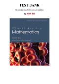 Test Bank for Clinical Laboratory Mathematics&comma; 1st edition by Mark Ball&comma; Chapter 1-12 &vert; All Chapters