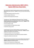 Medication Administration 4N051 &lpar;2019&rpar; - Update 2022 Exam Study Guide 