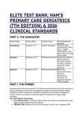 Test Bank for Ham&rsquo;s Primary Care Geriatrics &lpar;7th Edition&rpar; & 2026 Updates - Q&A&comma; Rationales&comma; Mentor Analysis