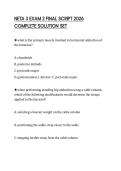 NETA 3 EXAM 2 FINAL SCRIPT 2026 COMPLETE SOLUTION SET