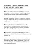 NEVADA LIFE & HEALTH INSURANCE EXAM SCRIPT 2026 FULL SOLUTION SET