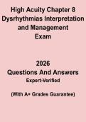 High Acuity Chapter 8&colon; Dysrhythmias Interpretation & Management Study Guide PDF &vert; ECG Rhythm Review & Nursing Exam Prep