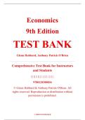 Test Bank &ndash; Economics&comma; 9th Edition &ndash; Glenn Hubbard & Anthony Patrick O'Brien &ndash; ISBN 9780138300036 &lpar;Chapters 1&ndash;28 Covered&rpar;