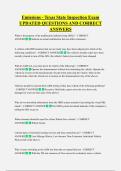 Emissions - Texas State Inspection Exam  UPDATED QUESTIONS AND CORRECT  ANSWERS